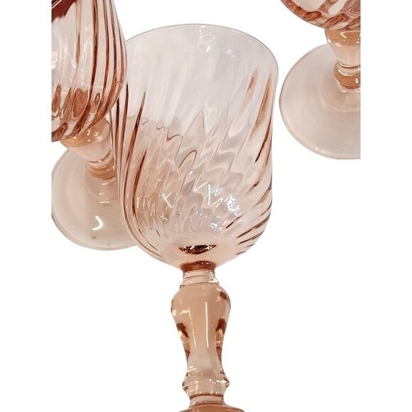 Vintage Luminarc in Verriere D'Arques France  Rosaline Pink Swirl 1970's - Picture 5 of 12